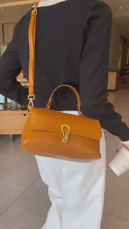 Leder Handtasche "Primel"