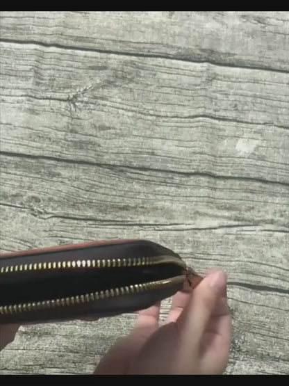 Hand painted leather wallet 