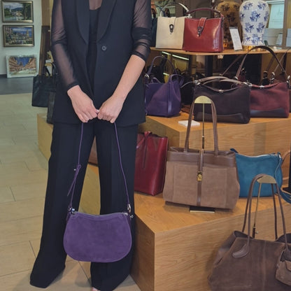 Leder Handtasche "Mohn"