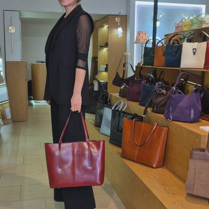 Leder Handtasche "Zinnie"