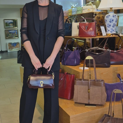 Leather handbag "Primel"