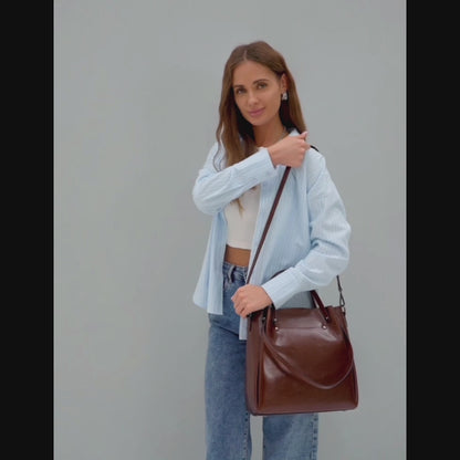 Leather handbag – model WSX702