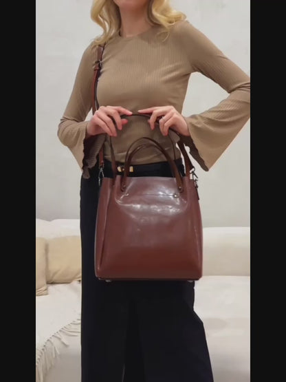 Leather handbag – model WSX702