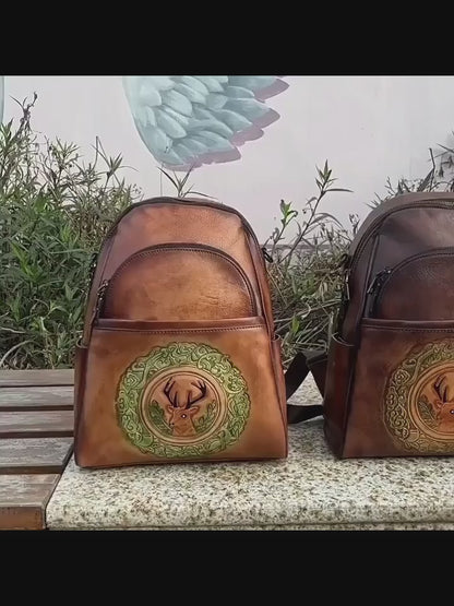 Leather backpack "Element"