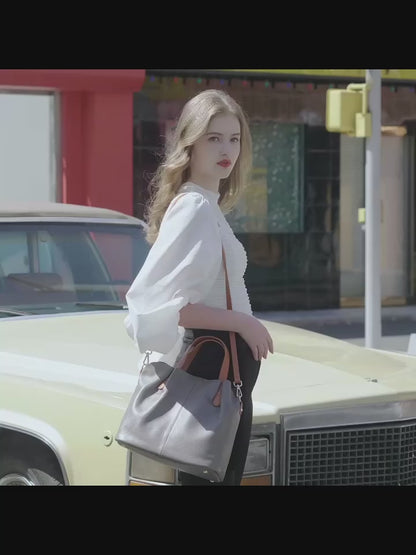 Leder Handtasche "Mimose"