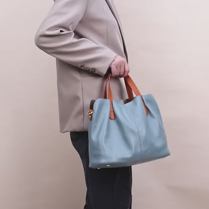 Leder Handtasche "Mimose"