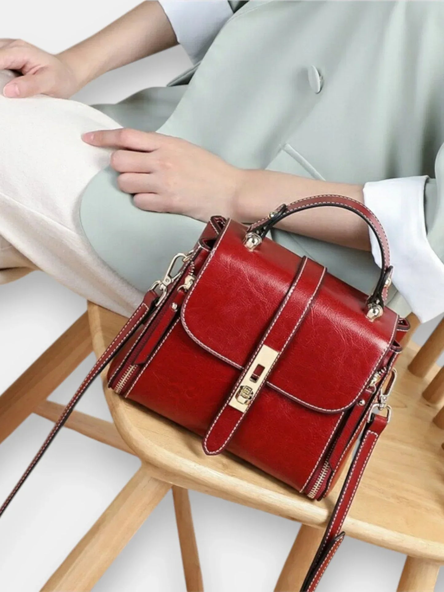 Leder Handtasche "Iris" - TOLLzWOOD