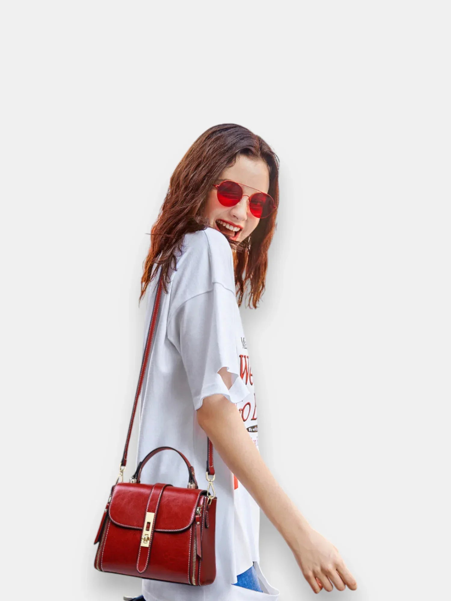 Leder Handtasche "Iris" - TOLLzWOOD