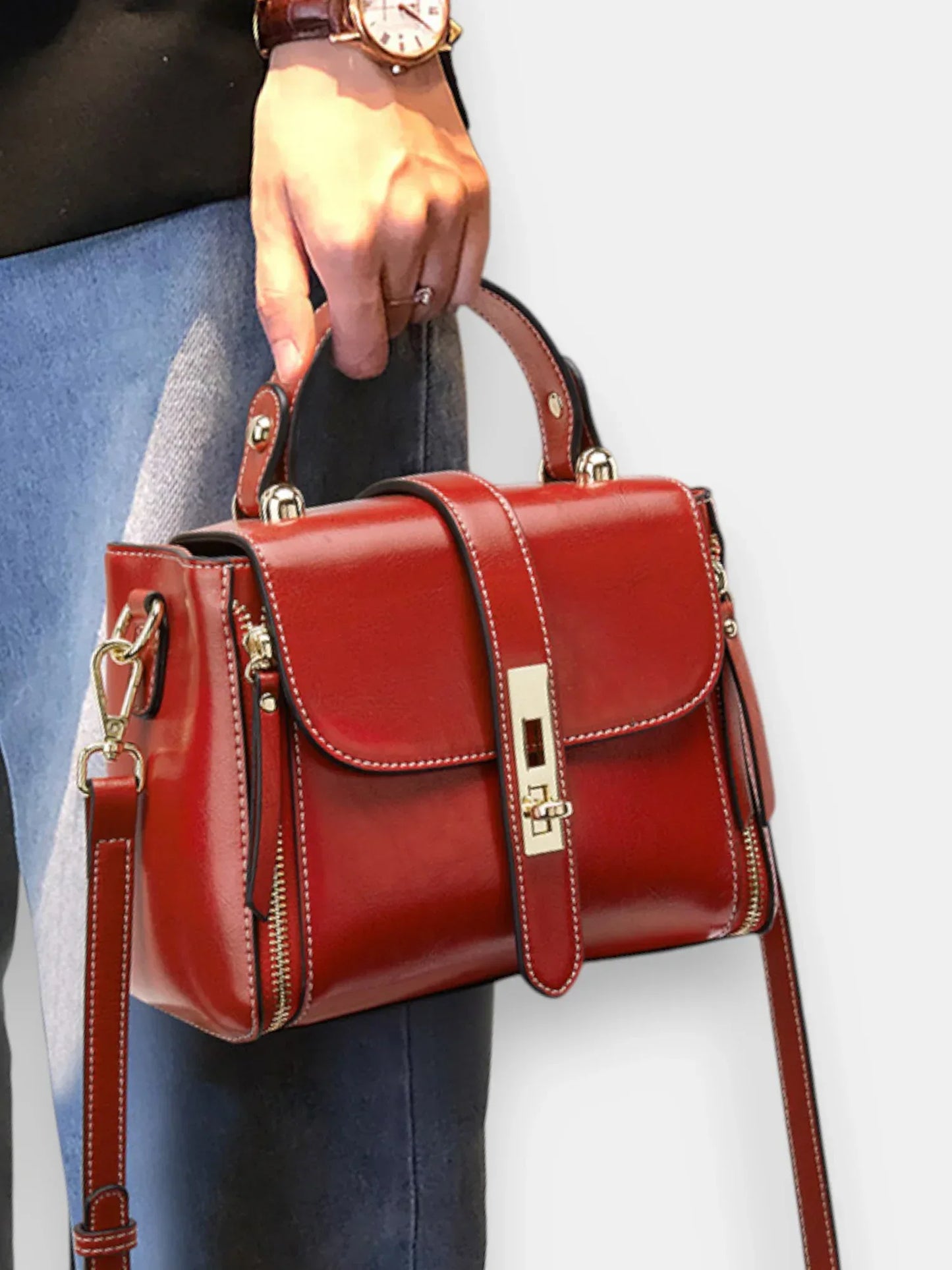 Leder Handtasche "Iris" - TOLLzWOOD