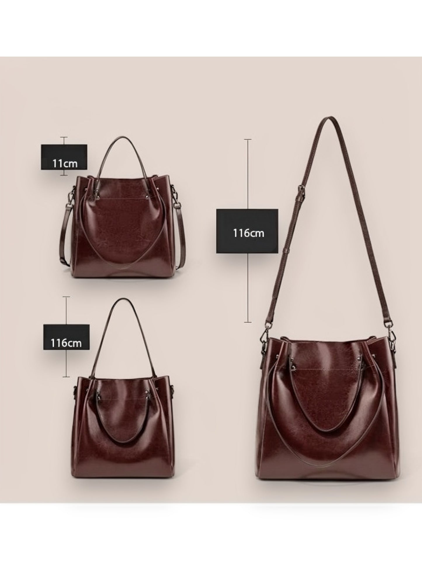 Leather handbag – model WSX702