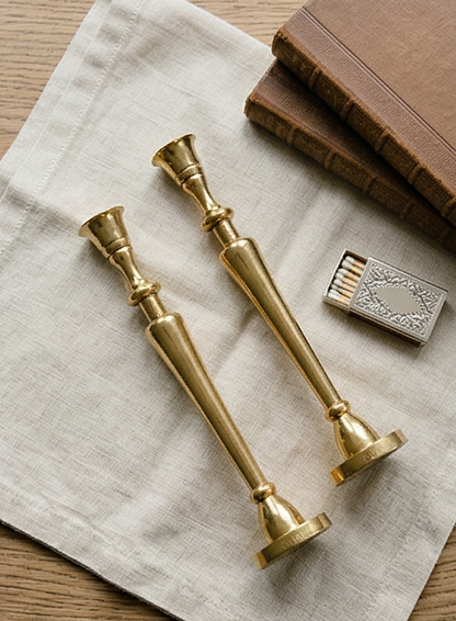 Candle holder set “Classic Gold” (2-piece)