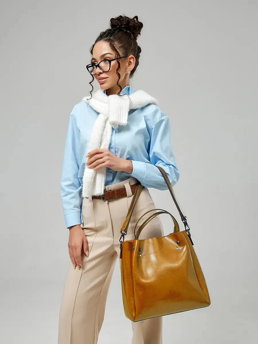 Leder Shopper "Aster" - TOLLzWOOD