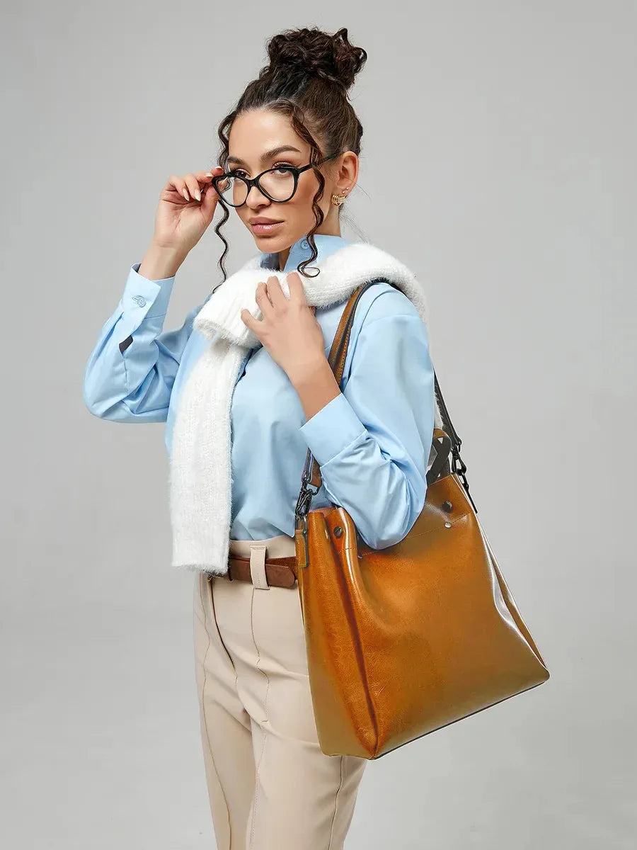 Leder Shopper "Aster" - TOLLzWOOD