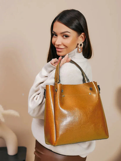Leder Shopper "Aster" - TOLLzWOOD