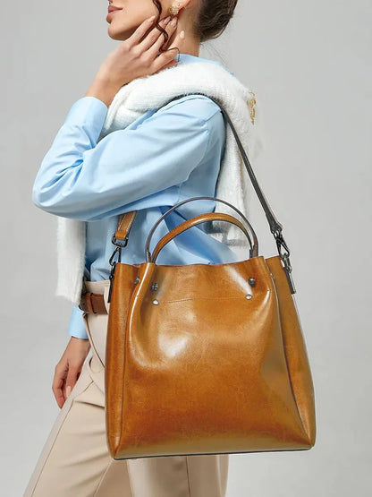 Leder Shopper "Aster" - TOLLzWOOD