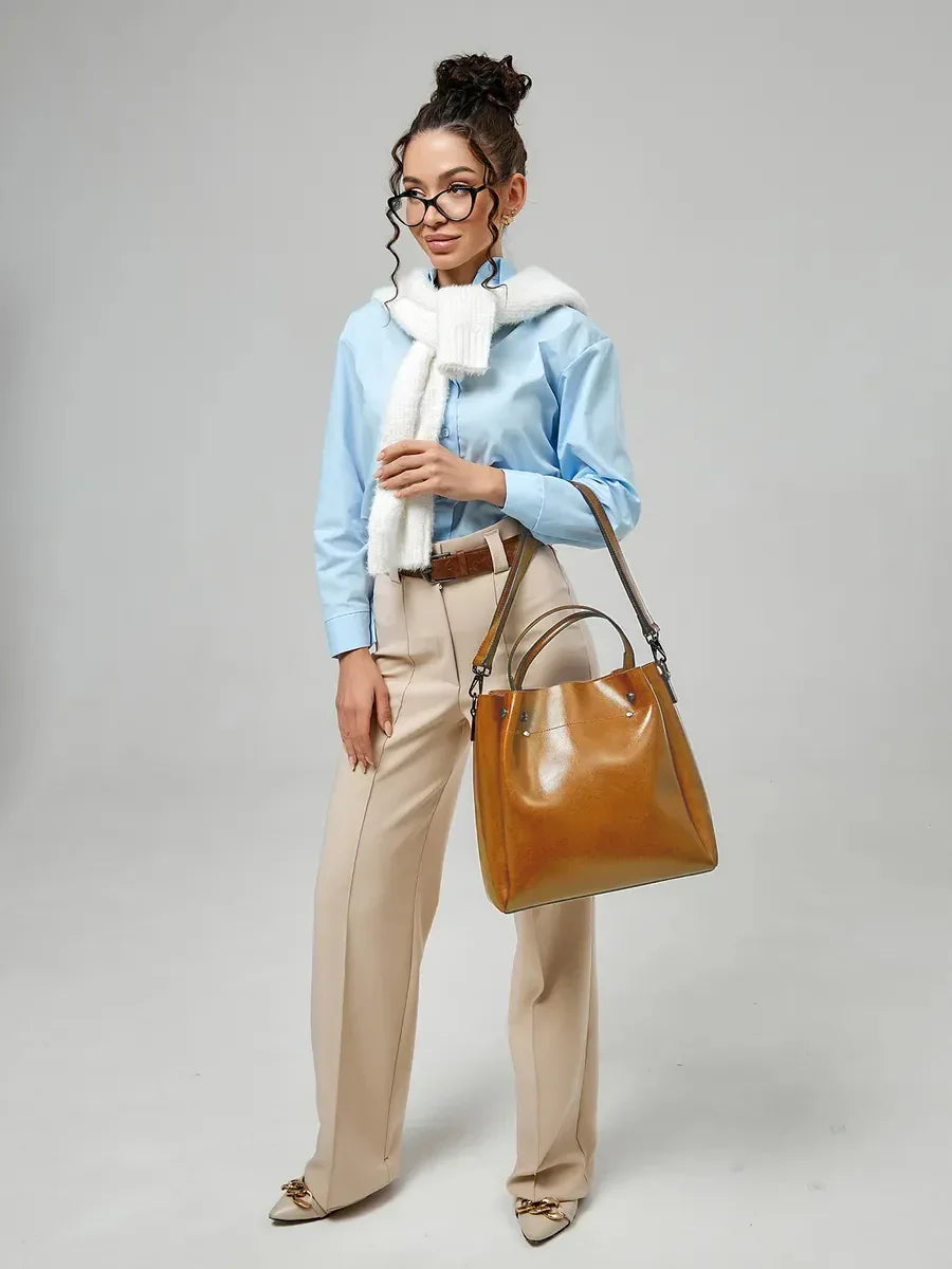 Leder Shopper "Aster" - TOLLzWOOD