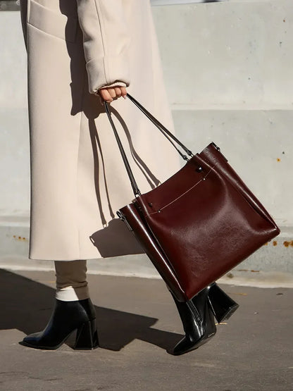 Leder Shopper "Aster" - TOLLzWOOD