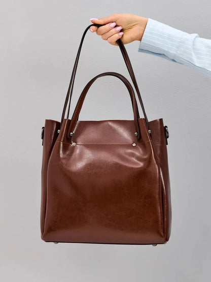 Leder Shopper "Aster" - TOLLzWOOD