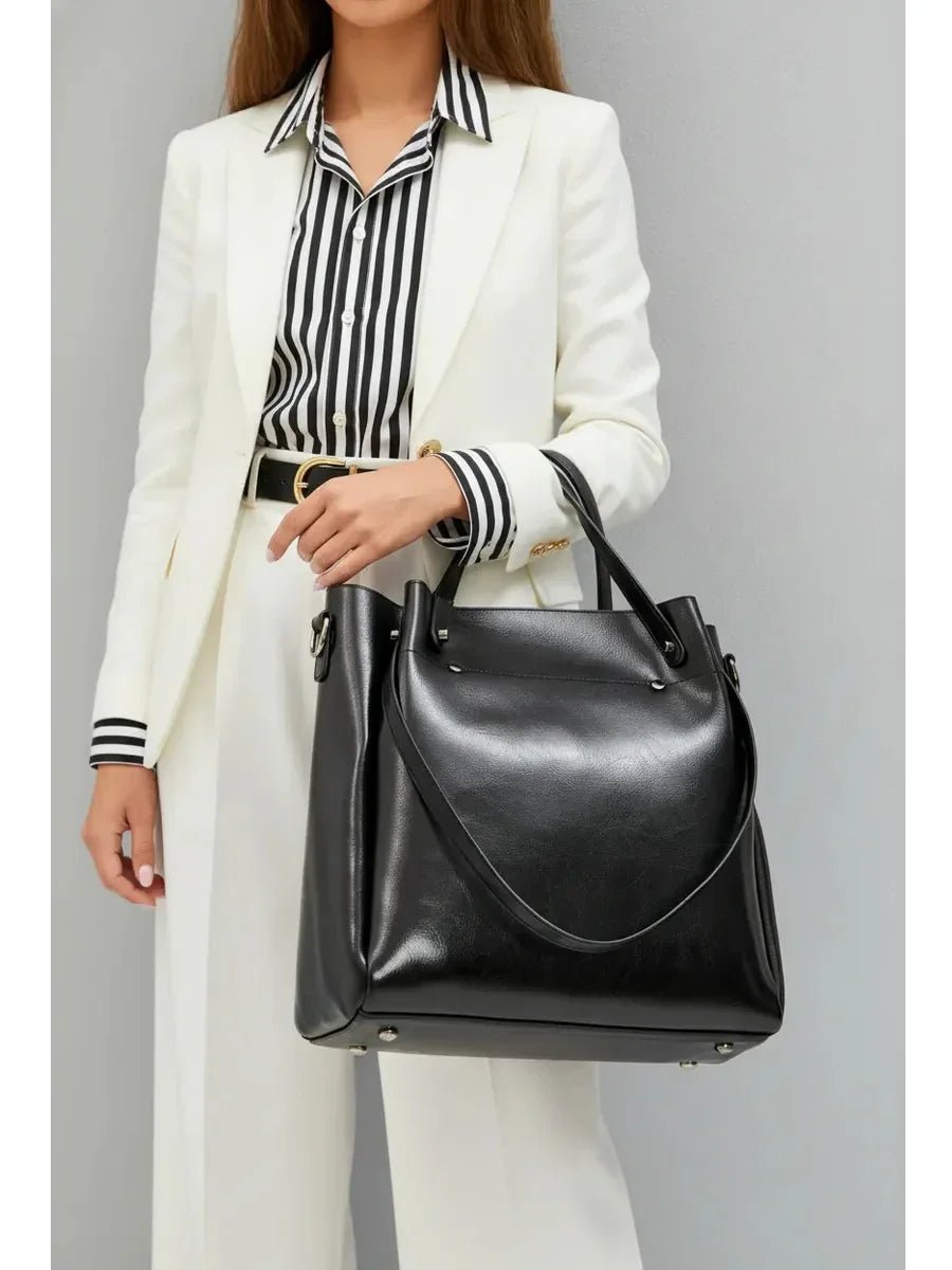 Leder Shopper "Aster" - TOLLzWOOD