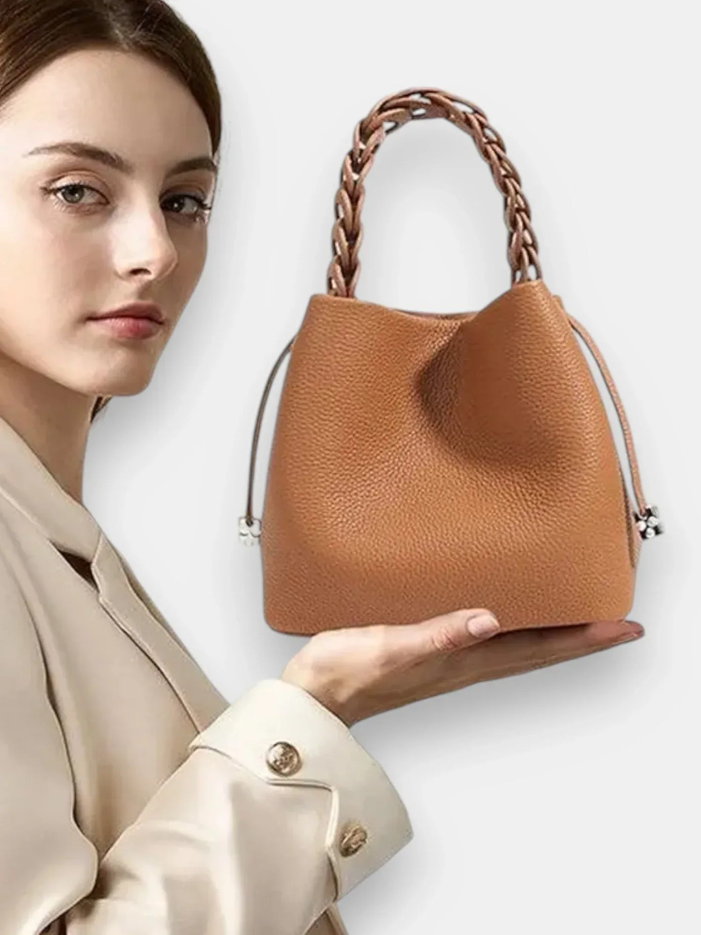 Leder Handtasche "Narzisse" - TOLLzWOOD