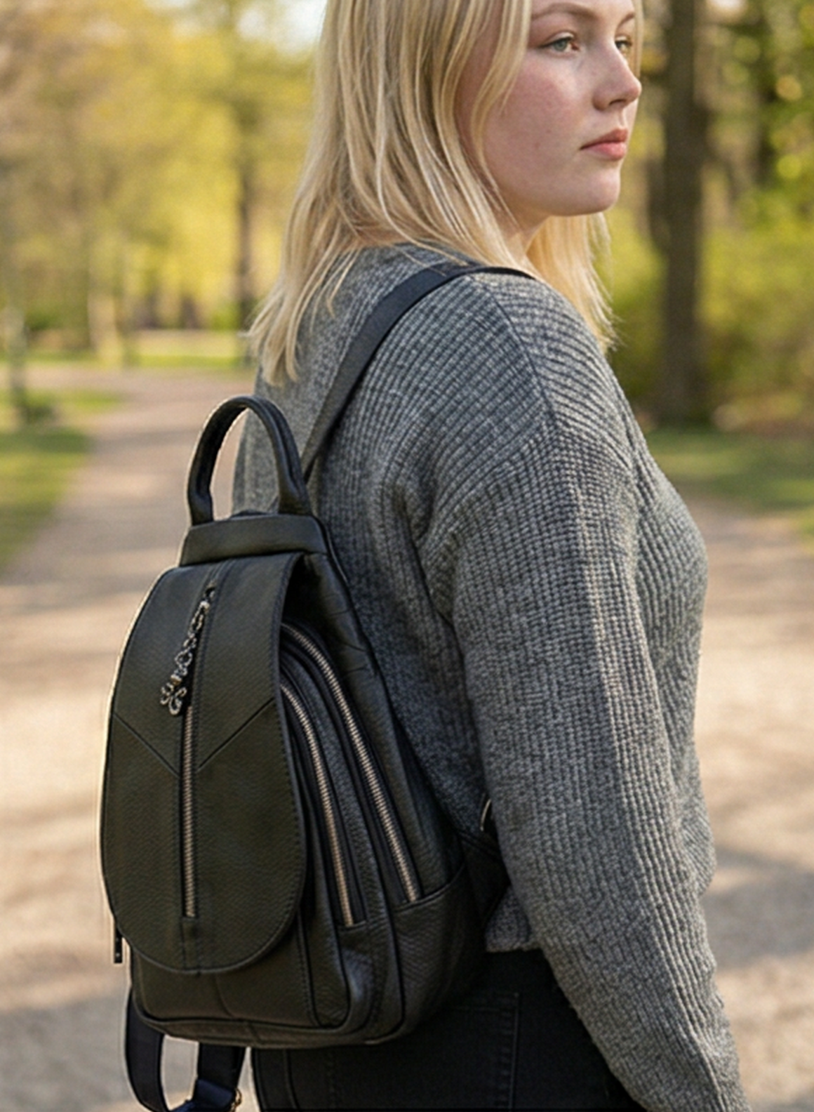 Leder Rucksack "Krokus"