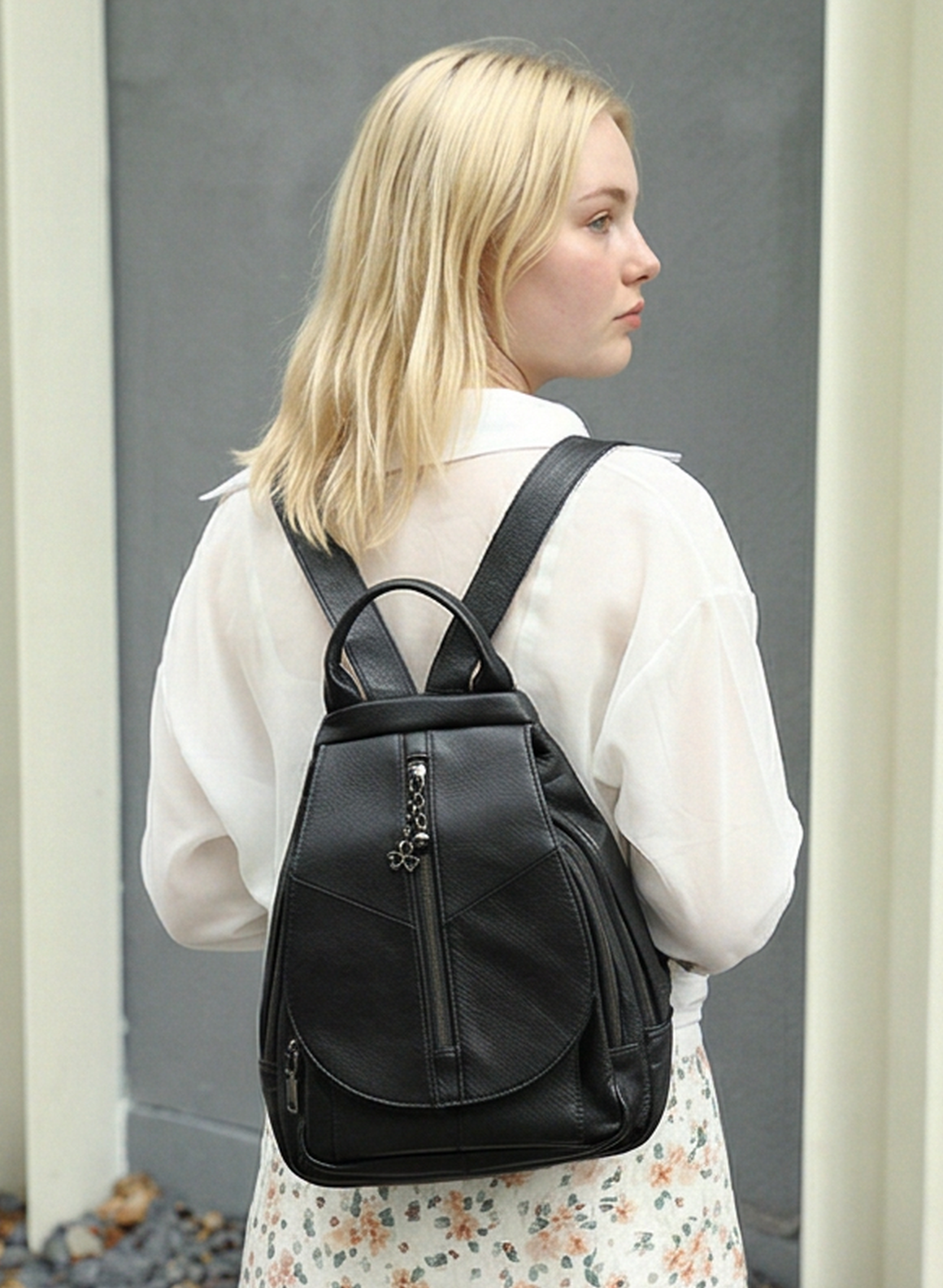 Leder Rucksack "Krokus"