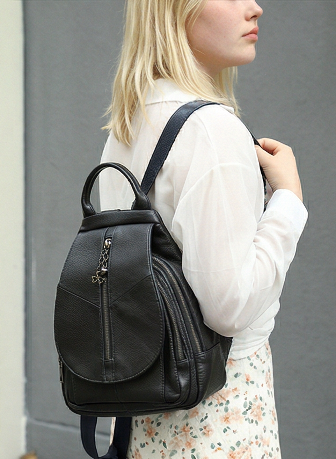 Leder Rucksack "Krokus"